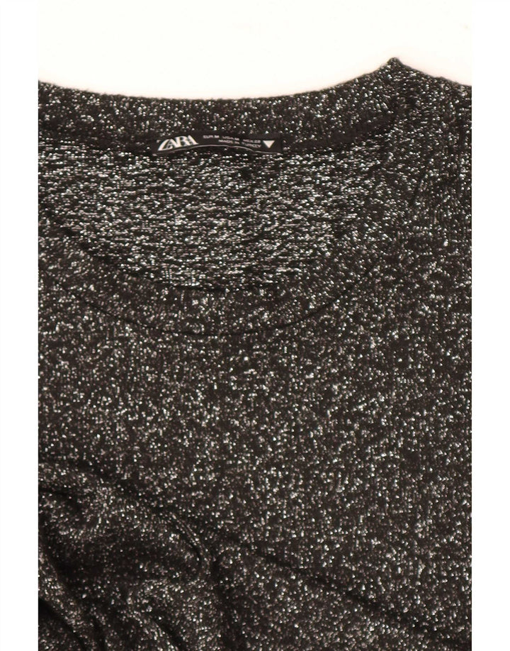 Zara Dametop Langærmet UK 12 Medium Sort