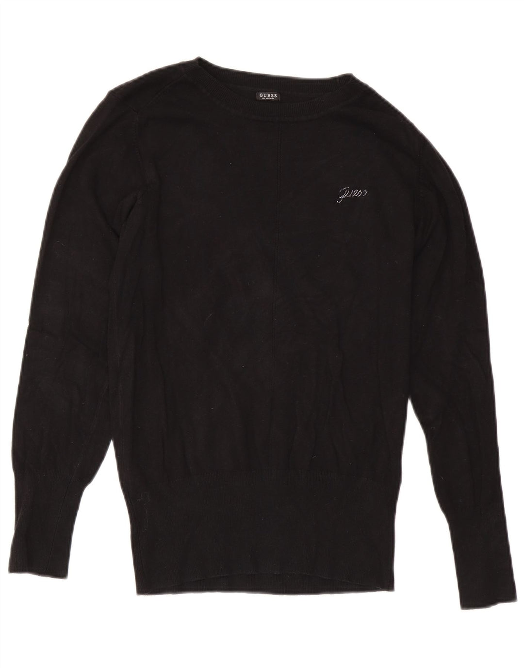Guess Dame sweater med rund hals DK 12 Medium Sort viskose