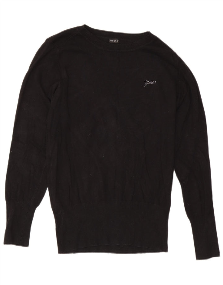 Guess Dame sweater med rund hals DK 12 Medium Sort viskose