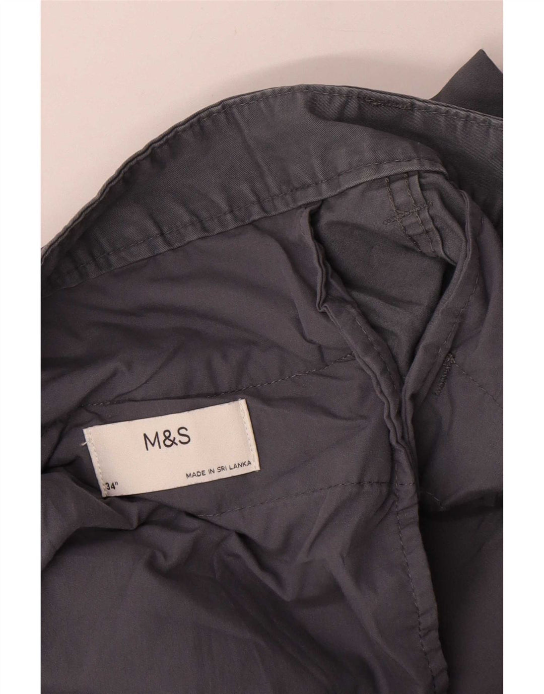 Marks & Spencer Herre Cargo Shorts W34 Large Grå Bomuld