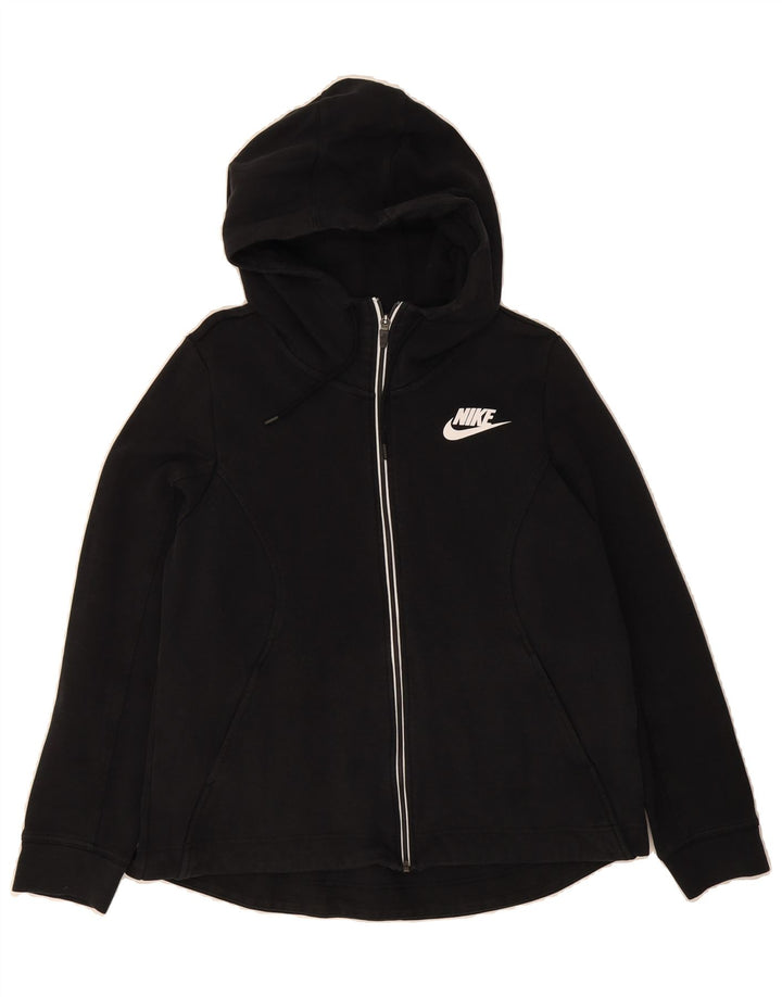 NIKE Womens Zip Hoodie Sweater UK 16 Large Black Vintage Nike and Second-Hand Nike from Messina Hembry 