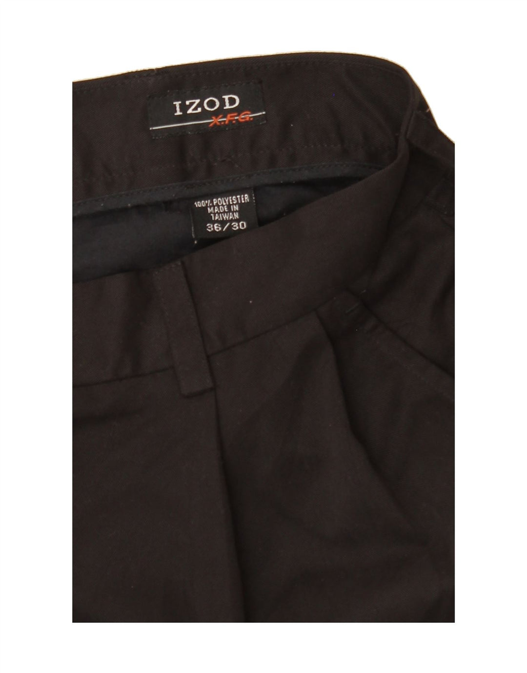 IZOD Mens Pegged Suit Trousers W36 L30  Black Polyester Vintage Izod and Second-Hand Izod from Messina Hembry 