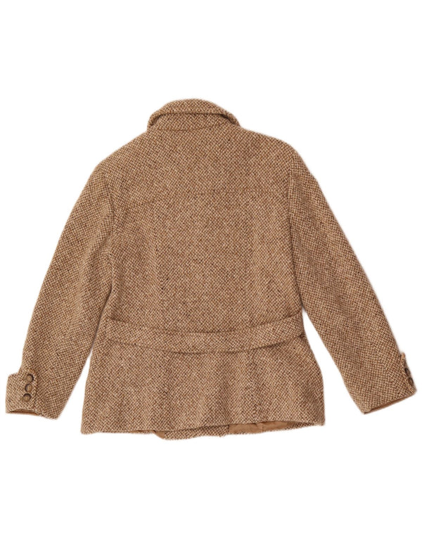Max Mara Dame Weekend Pea Coat UK 16 Large Beige Sildebensuld