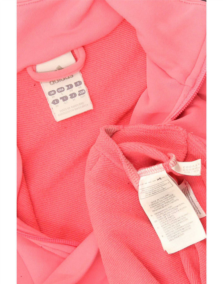 Adidas træningsdragt topjakke til kvinder UK 10 Small Pink Polyester