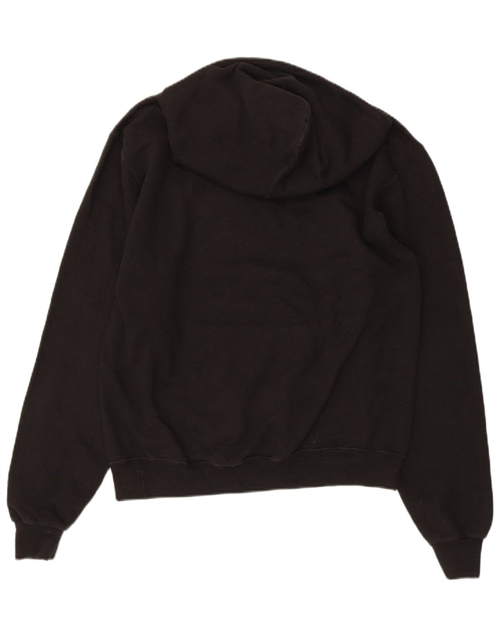 CHAMPION Mens Graphic Hoodie Jumper Small Black Cotton