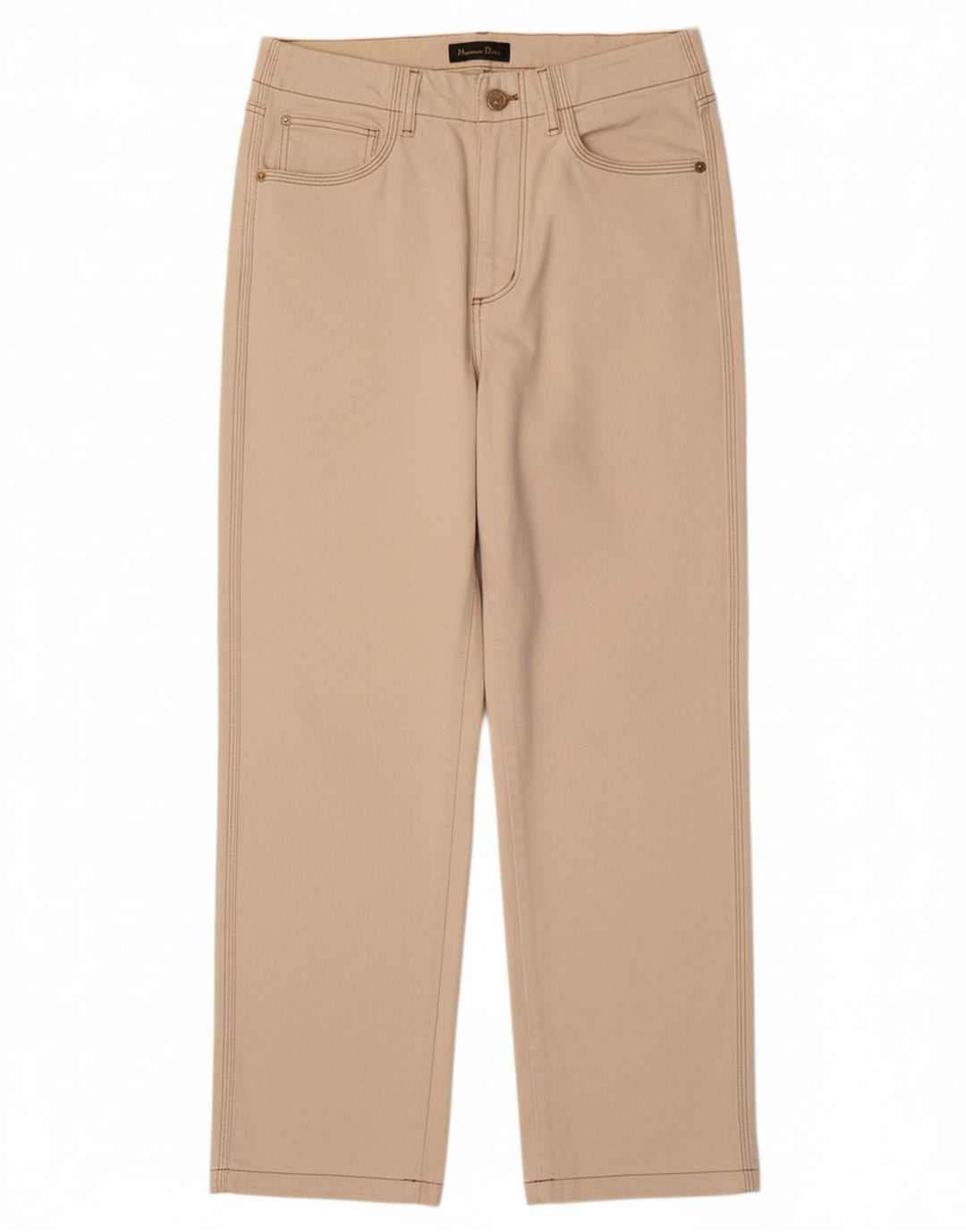 MASSIMO DUTTI Womens Straight Jeans EU 36 XS W26 L27 Beige