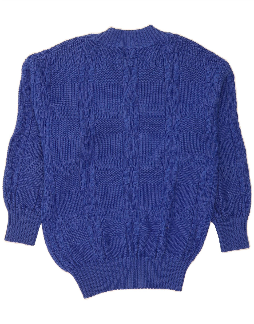 VINTAGE Womens V-Neck Jumper Sweater UK 16 Large Blue Vintage Vintage and Second-Hand Vintage from Messina Hembry 