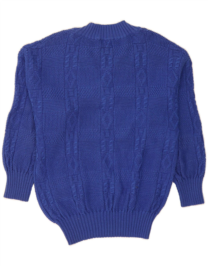 VINTAGE Womens V-Neck Jumper Sweater UK 16 Large Blue Vintage Vintage and Second-Hand Vintage from Messina Hembry 