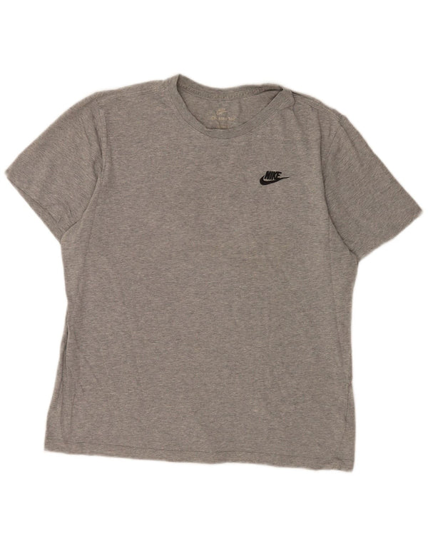 Nike T-shirt top mellem grå bomuld til mænd