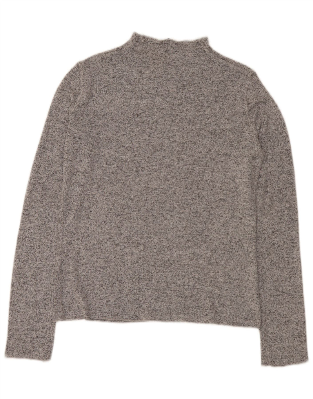 Zara Dame Turtle Neck Jumper Sweater UK 16 Large Grey Flecked