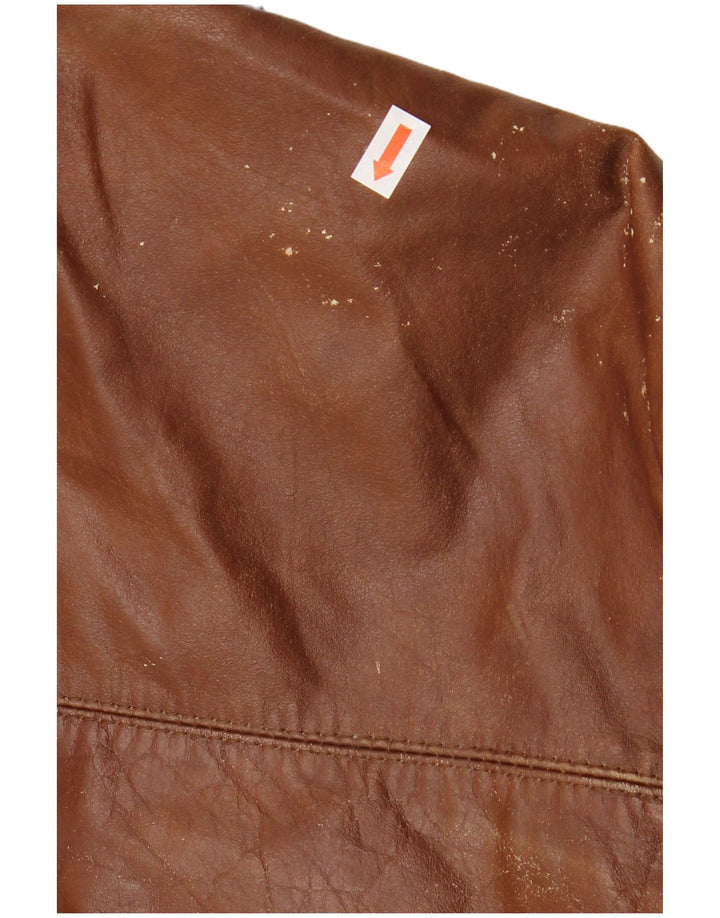 VINTAGE Herre læderjakke UK 38 Medium Brun