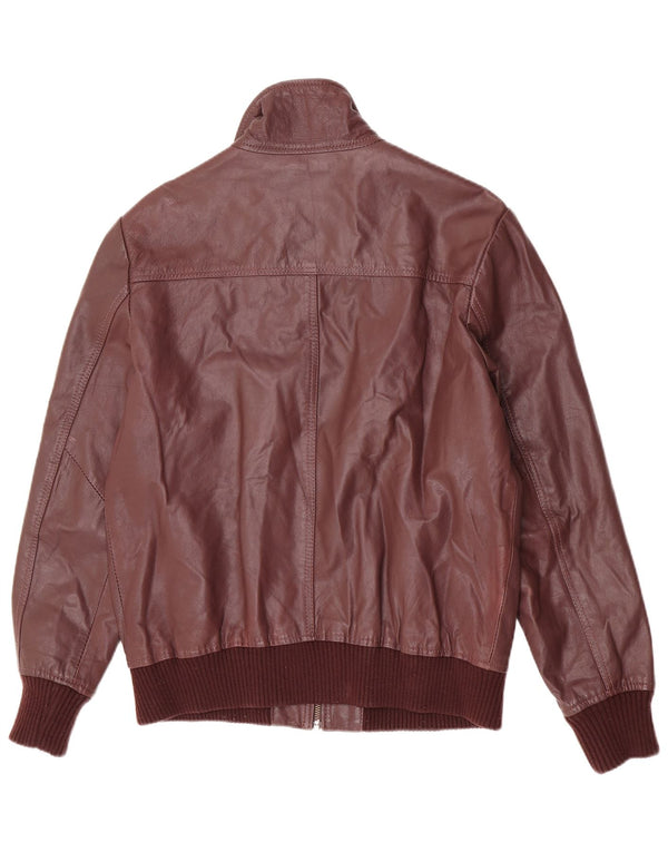 Udvalgt Herre Læderjakke UK 40 Large Maroon Læder