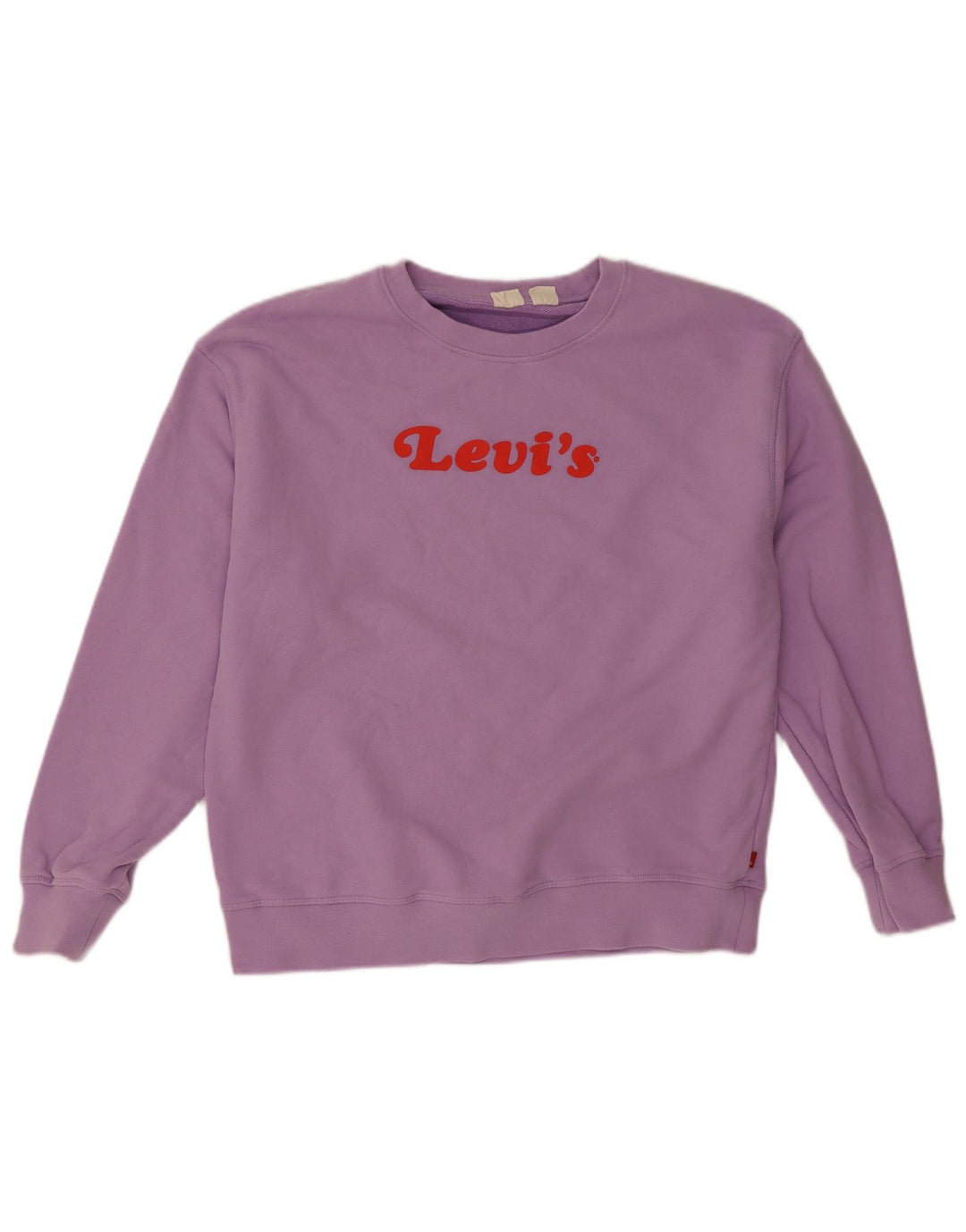 Levi's Dame Oversized Grafisk Sweatshirt Jumper UK 16 Stor lilla bomuld
