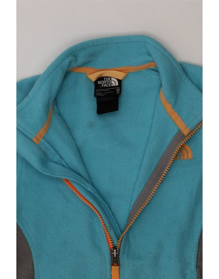 THE NORTH FACE Girls Fleece Jacket 5-6 Years XS Turquoise Polyester Vintage The North Face and Second-Hand The North Face from Messina Hembry 