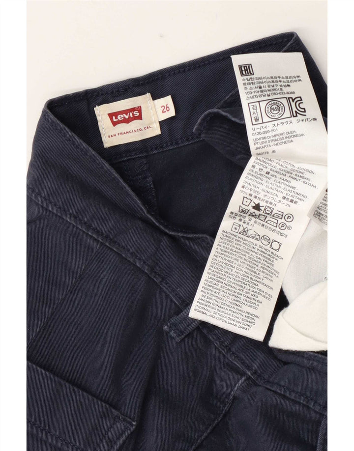 Levi's Slim Chino-bukser til kvinder W26 L27 Marineblå bomuld