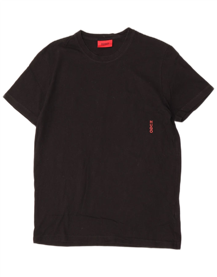Hugo Boss Herre T-Shirt Top Lille Sort Bomuld