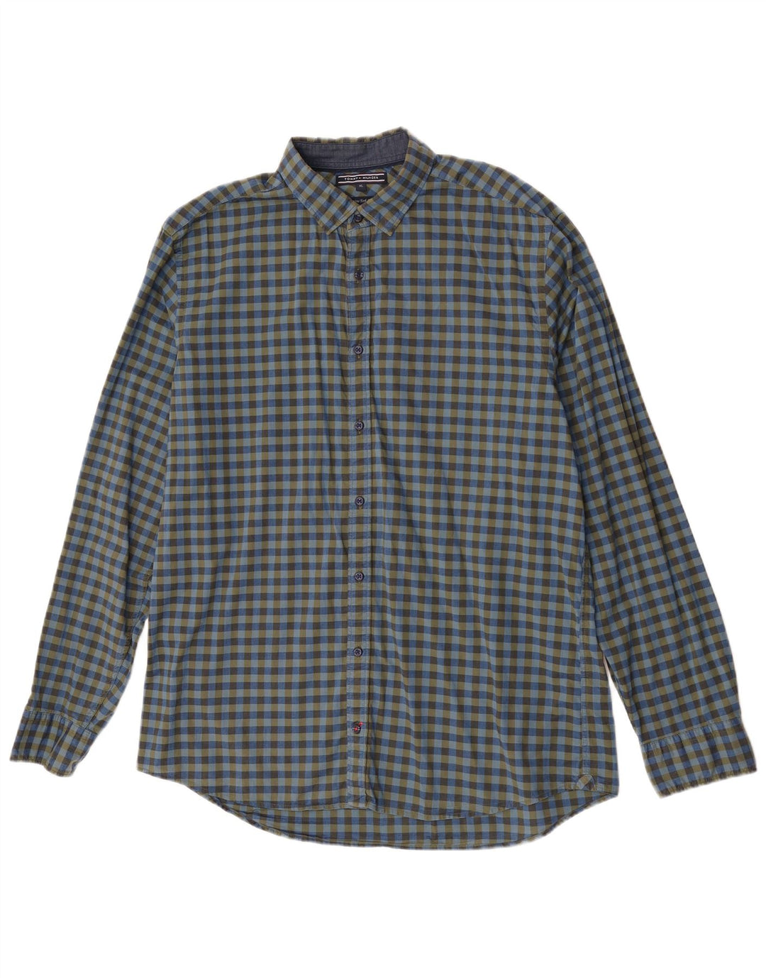 Tommy Hilfiger Herreskjorte XL Blå Gingham Bomuld