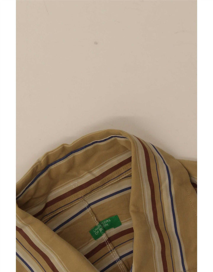 Benetton Herreskjorte Medium Beige Stribet