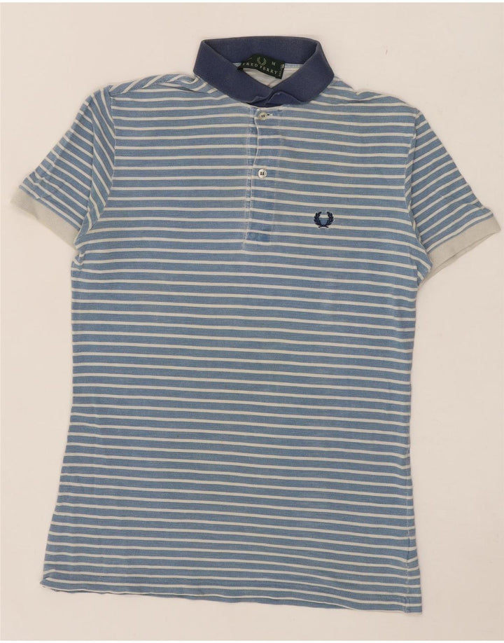 Fred Perry Herre poloshirt Medium blå stribet bomuld