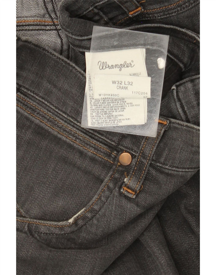 WRANGLER Herre Crank Straight Jeans W32 L32 Grå Bomuld
