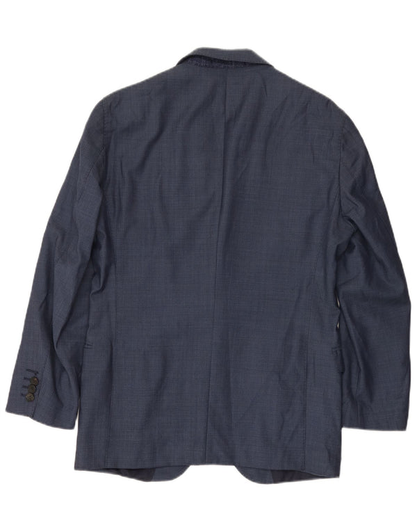 Hugo Boss Herre 2-knaps blazerjakke EU 48 Mellem marineblå uld