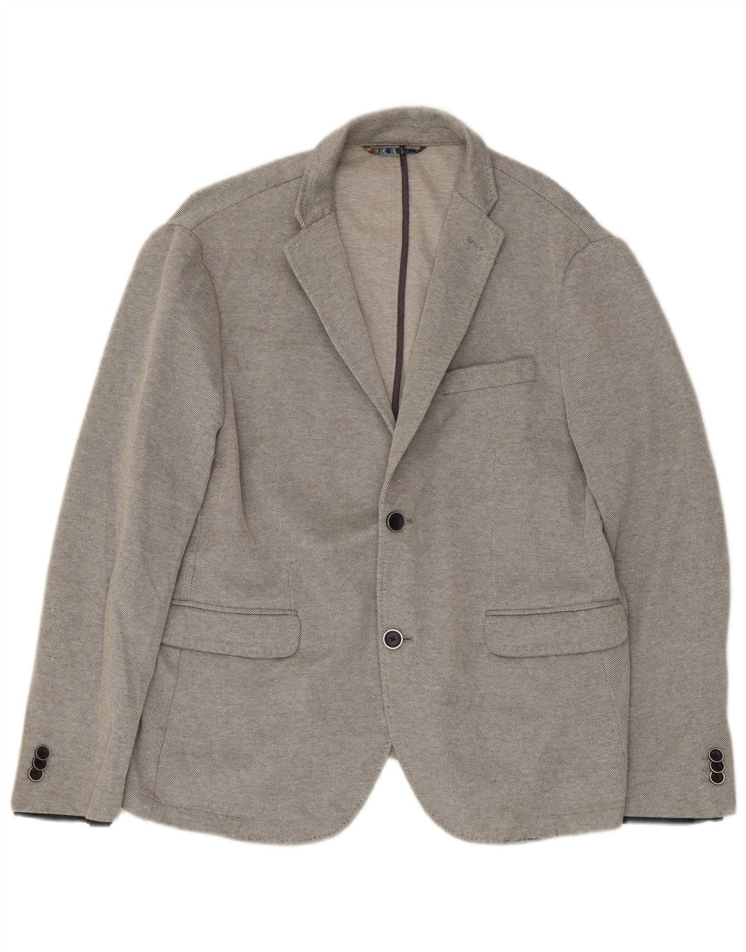 Zara Herre 2-knaps blazerjakke EU 56 XL Grå Polyester