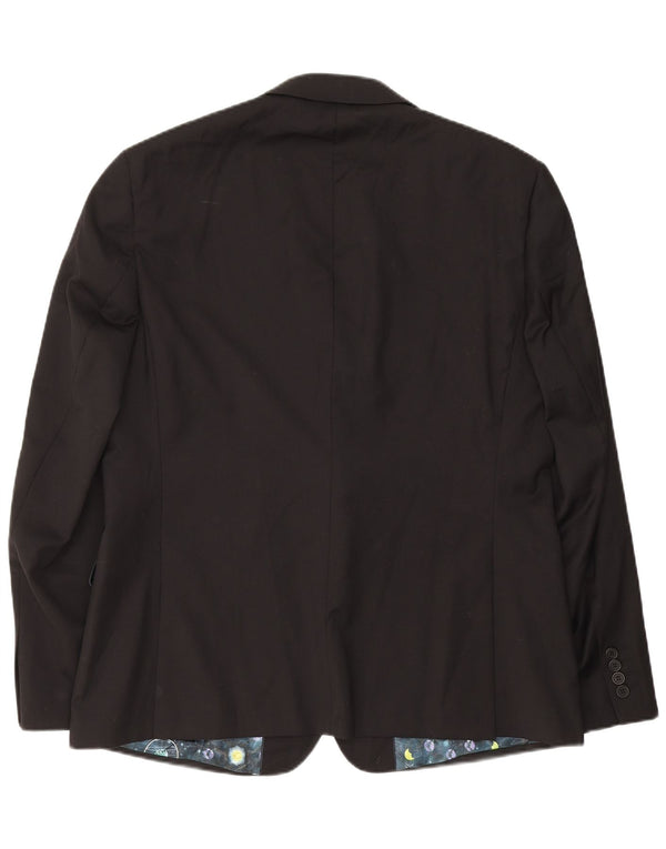 Ted Baker Herre 2 Button Blazer Jacket US 46 3XL Sort Uld