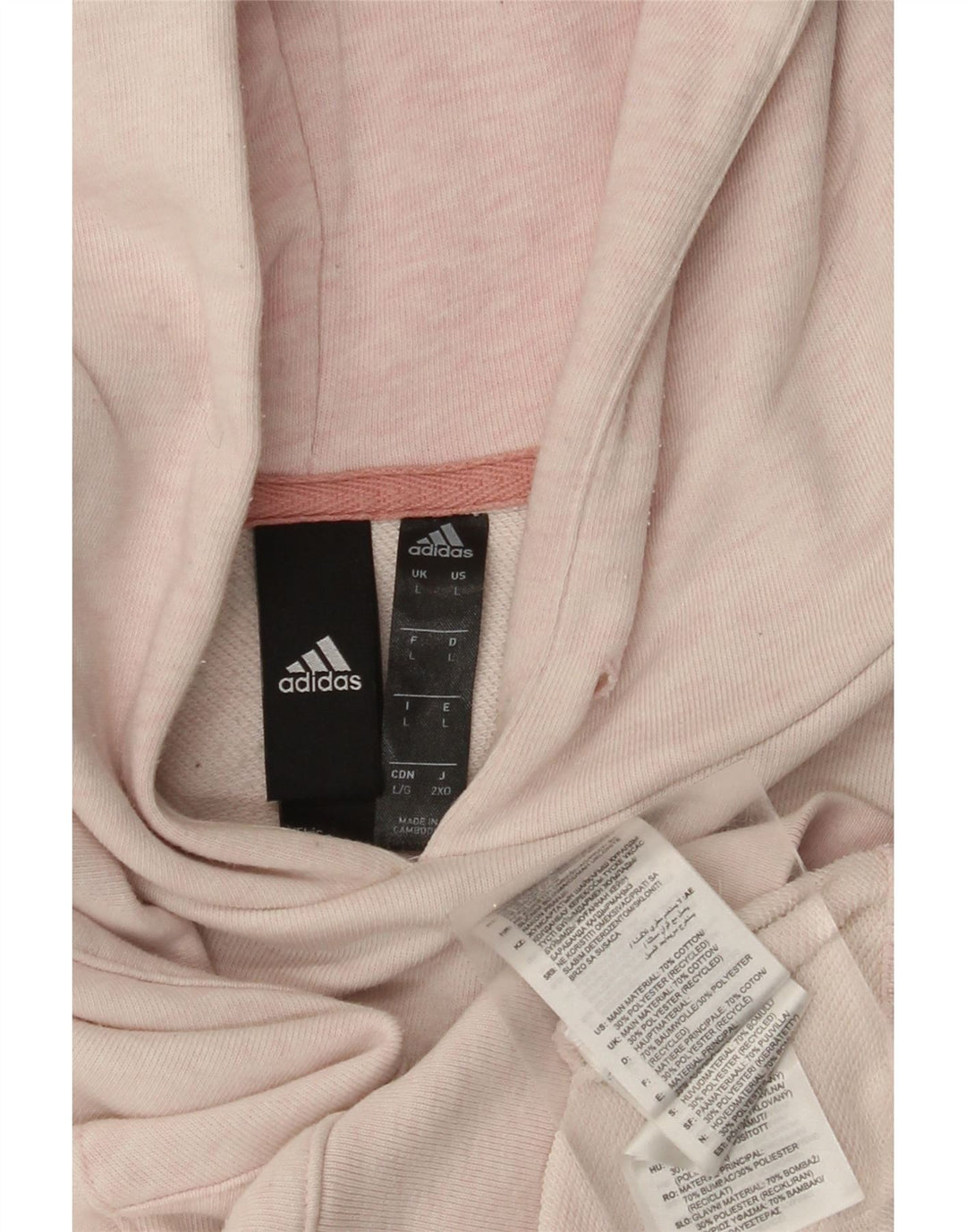 ADIDAS Hættetrøje til mænd Large Pink Bomuld