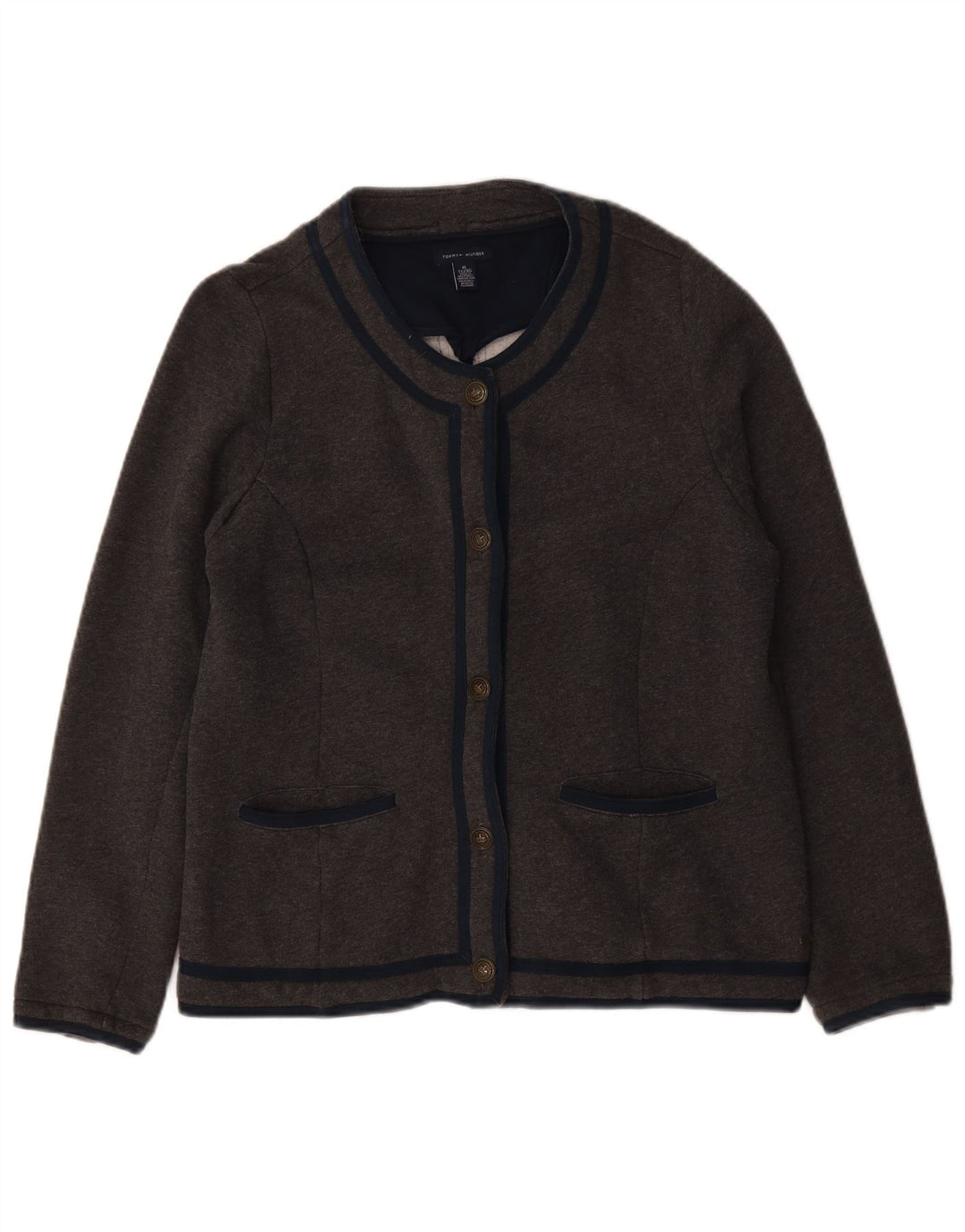 Tommy Hilfiger Dame Cardigan Sweater UK 18 XL Grå