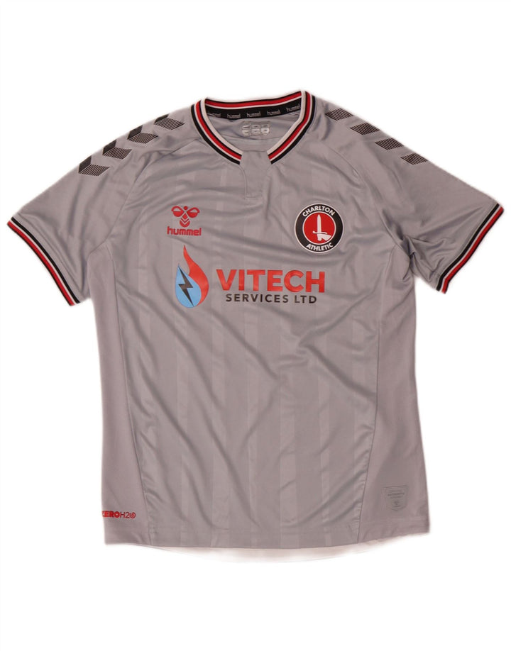 HUMMEL Boys Graphic T-Shirt Top 13-14 Years Grey Polyester