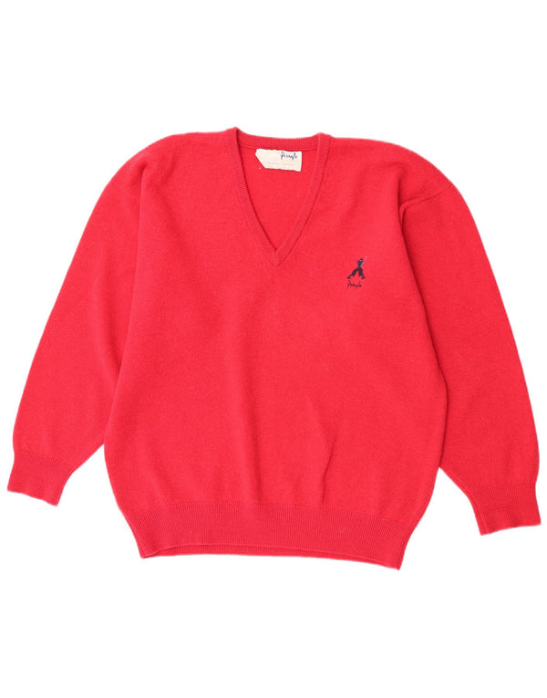 Pringle Herre Regular Fit V-hals sweater Medium Rød Uld