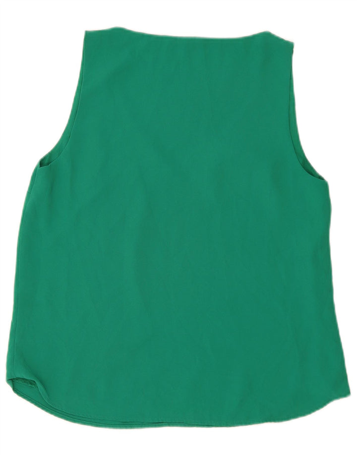 Oasis Dame ærmeløs bluse Top UK 14 Medium Grøn
