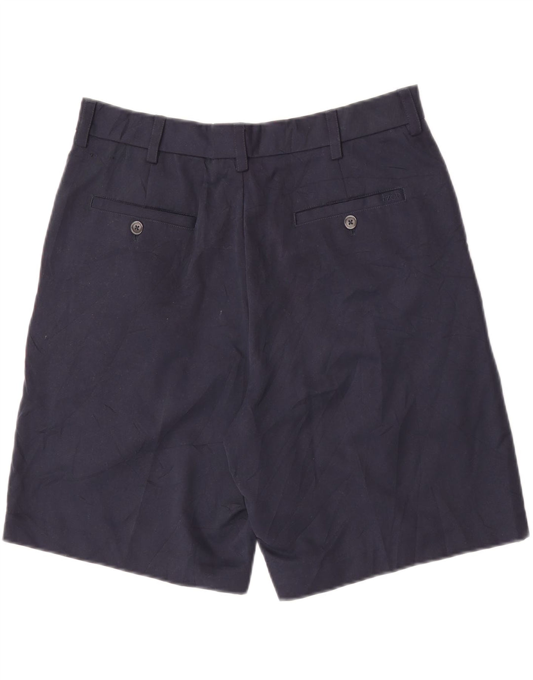 Izod Herre Chino Shorts W34 Large Navy Blue Polyester