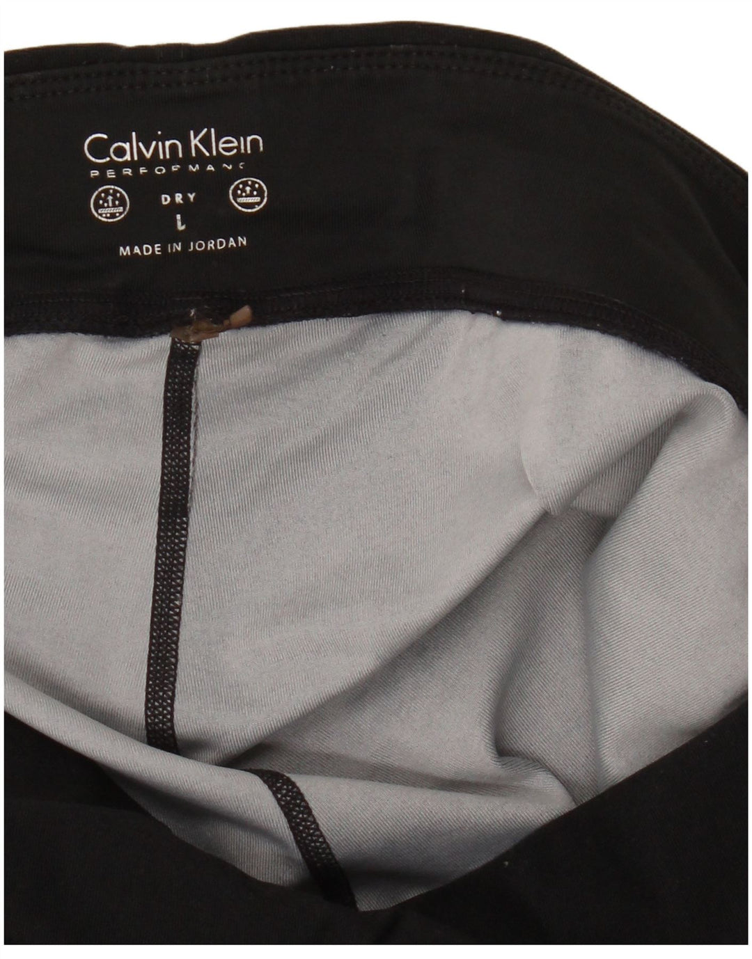 Calvin Klein Dame Leggings UK 14 Stor Sort Geometrisk
