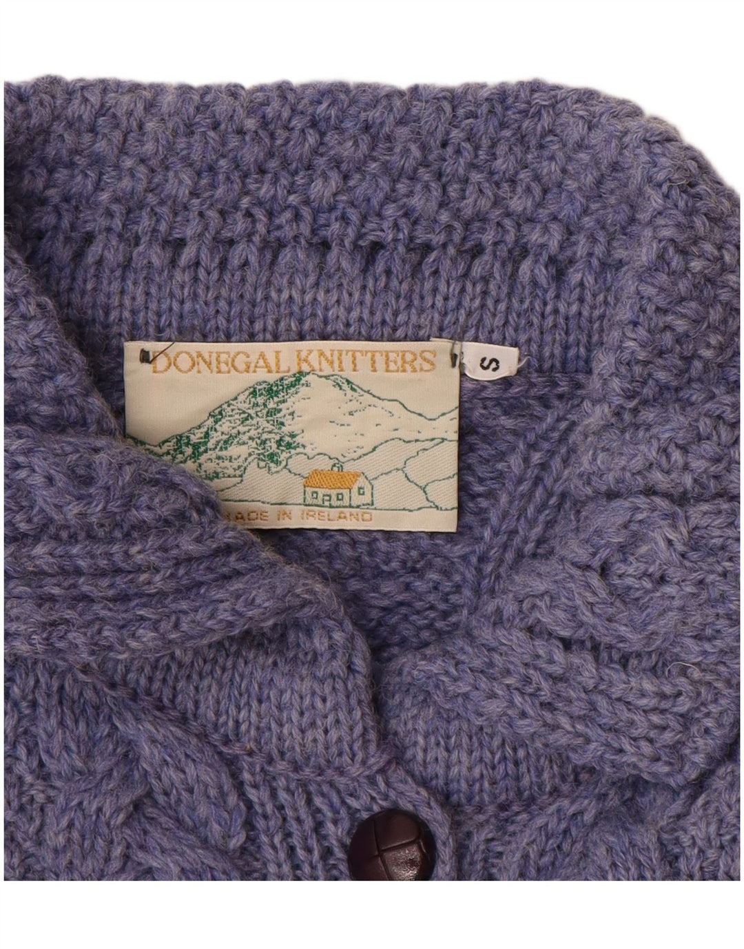 DONEGAL Dame Cardigan Sweater UK 10 Small Blue New Wool