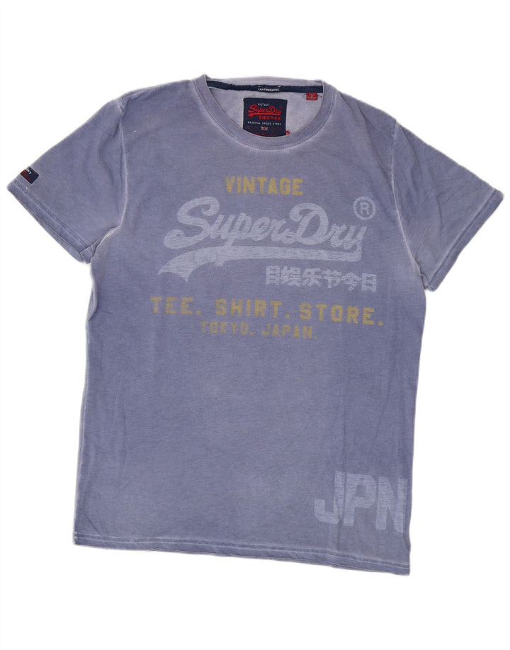 Superdry Grafisk T-shirt top til mænd, stor blå