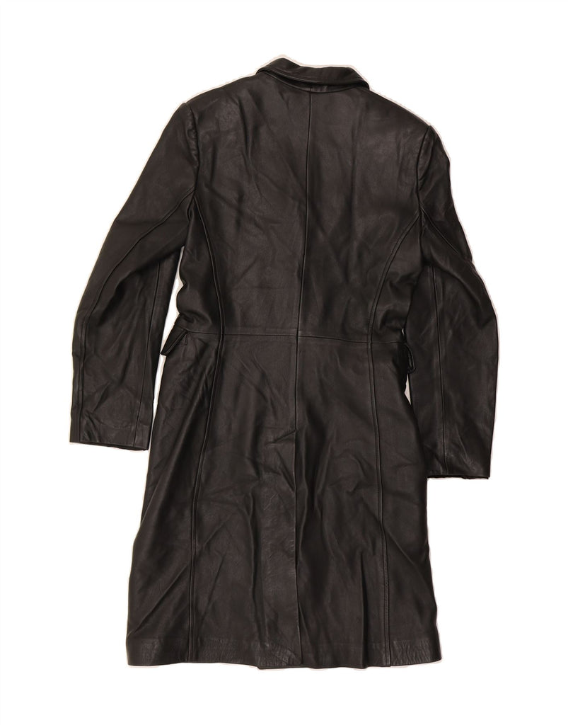 KOOKAI Womens Leather Coat IT 38 XS Black Leather Classic Vintage Kookai and Second-Hand Kookai from Messina Hembry 