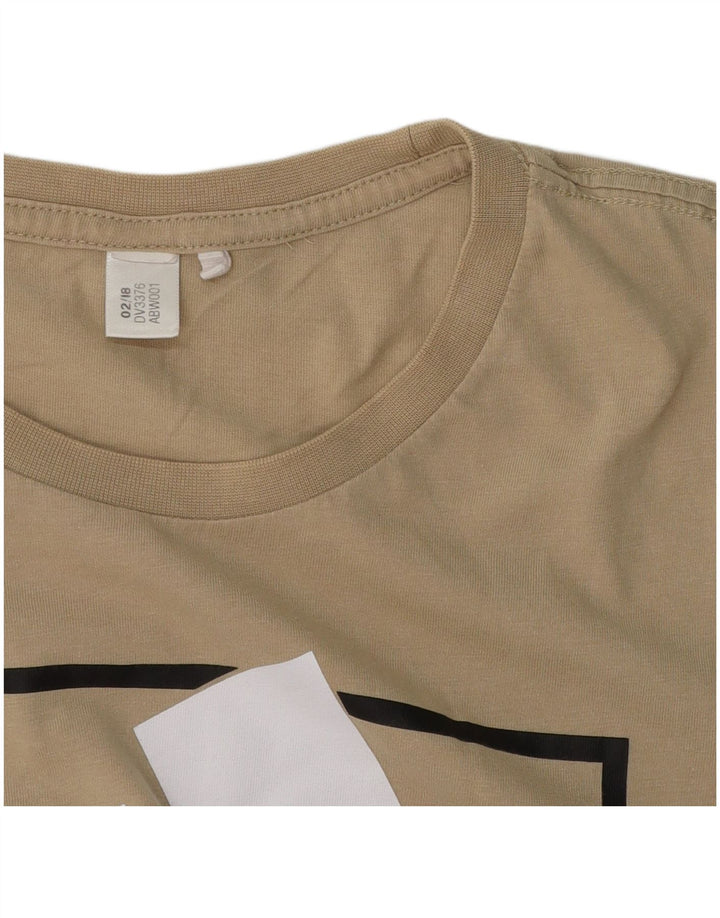 Adidas Grafisk T-shirt top til mænd, stor beige