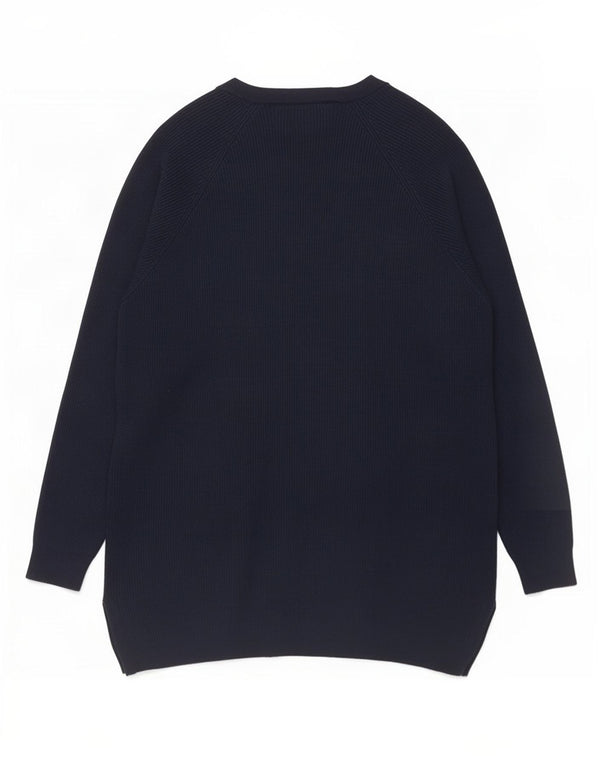 Marks & Spencer Womens Open Cardigan Sweater UK 14 Medium Navy Blue Viscose