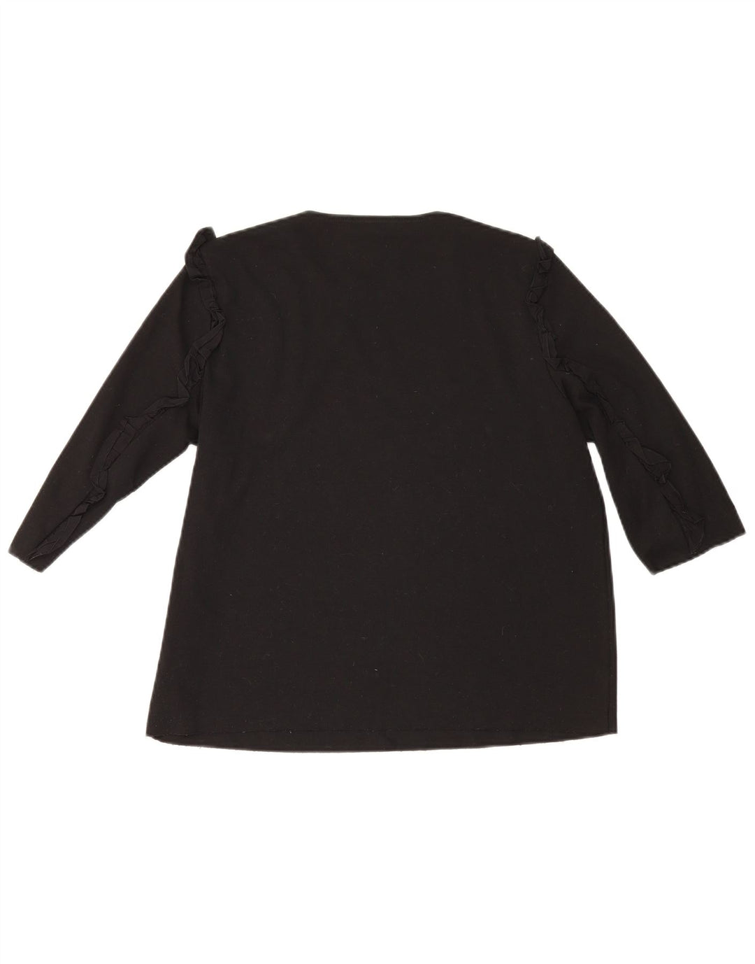 Zara Dame Top 3/4 ærmer UK 16 Large Black Bomuld