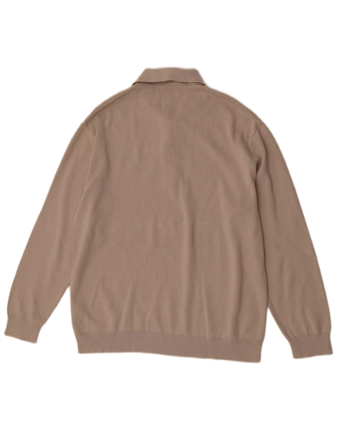 Cos Herre afslappet polo-hals sweater mellembeige bomuld
