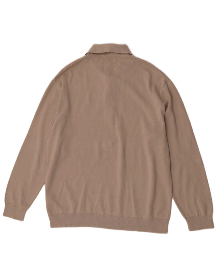 Cos Herre afslappet polo-hals sweater mellembeige bomuld