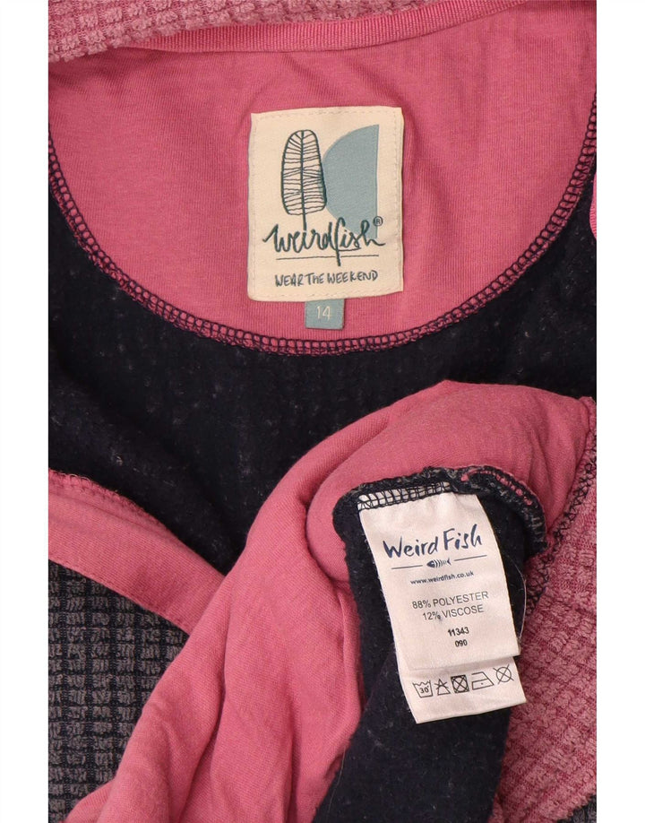 Weird Fish Dame fleecejakke UK 14 Large Grey Polyester