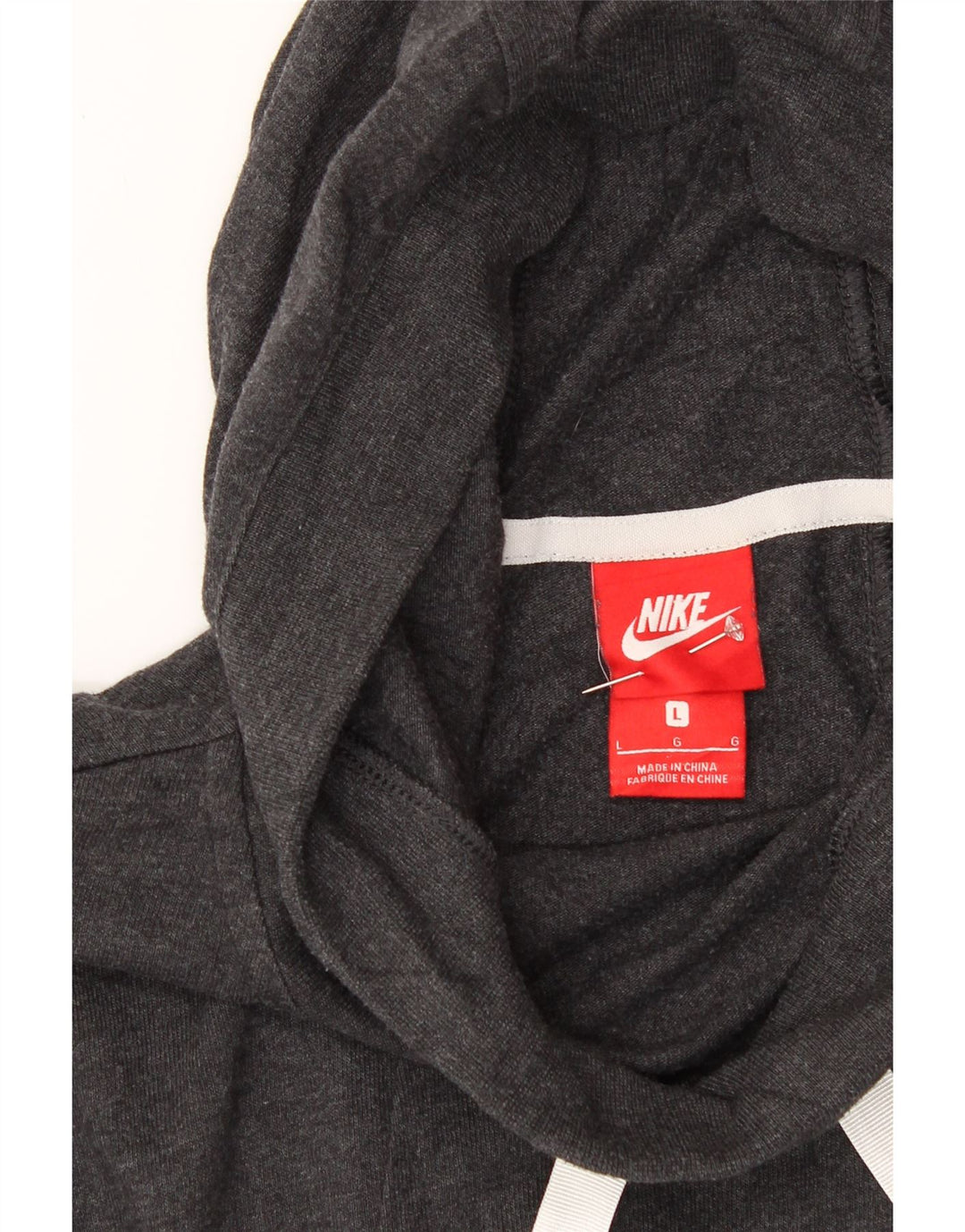 NIKE Mens Hoodie Jumper Large Grey Polyester Vintage Nike and Second-Hand Nike from Messina Hembry 