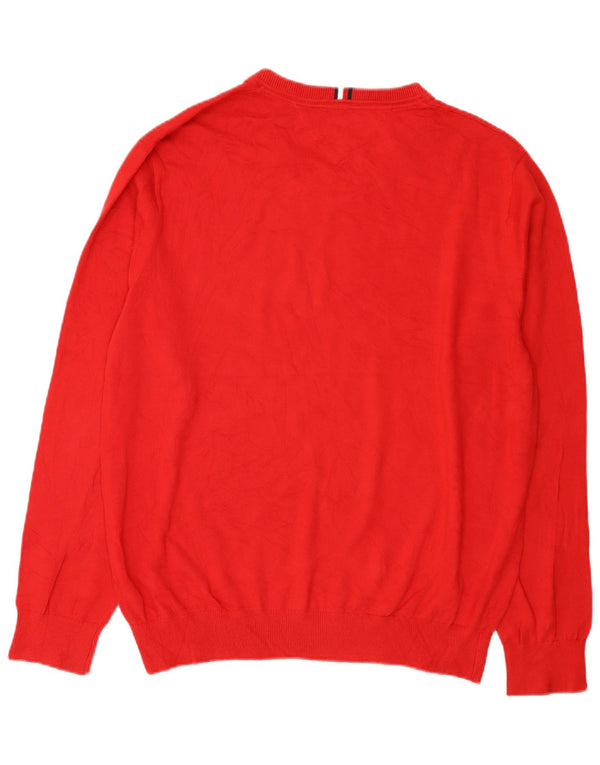 Tommy Hilfiger Herre V-hals sweater 2XL Rød Bomuld