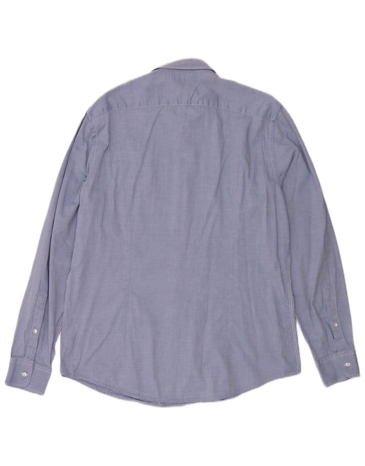Trussardi Jeans Herreskjorte str. 43 XL Blå Bomuld