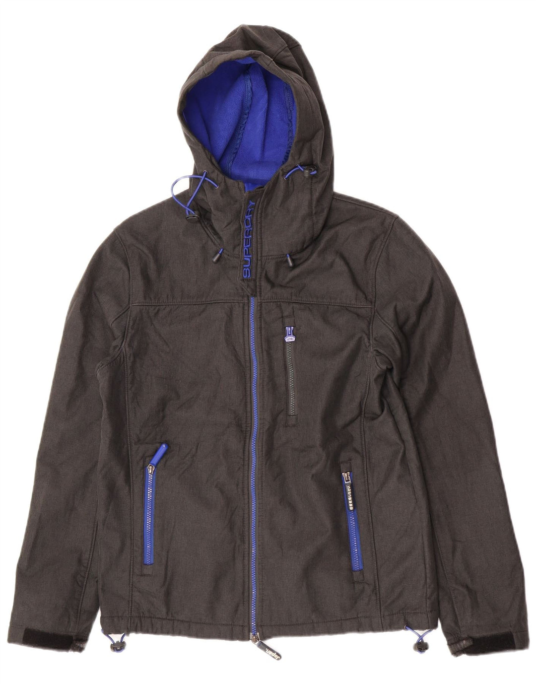 Superdry Herre The Windtrekker Hooded Windbreaker Jacket UK 38 Medium Grey