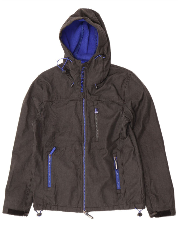 Superdry Herre The Windtrekker Hooded Windbreaker Jacket UK 38 Medium Grey
