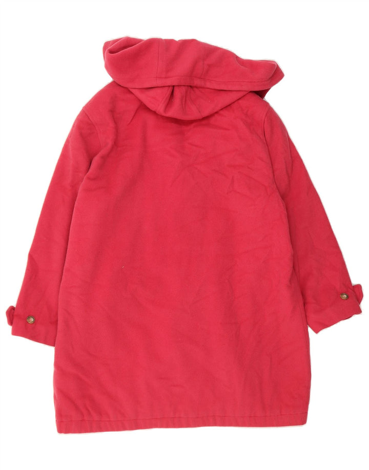 LAURA BIAGIOTTI Womens Hooded Overcoat IT 46 Large Pink Wool Vintage Laura Biagiotti and Second-Hand Laura Biagiotti from Messina Hembry 