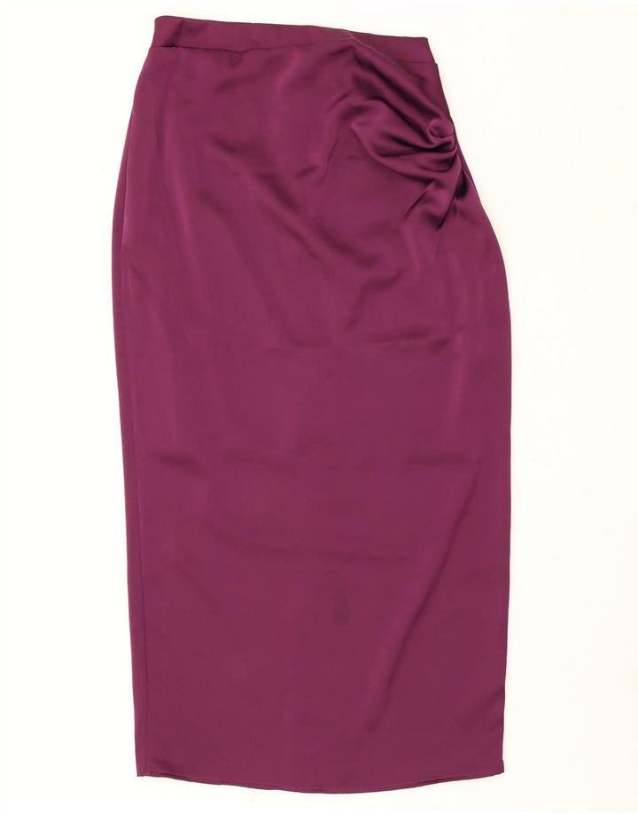 Vintage kvinders 2-knaps nederdelsæt XL W28 lilla polyester